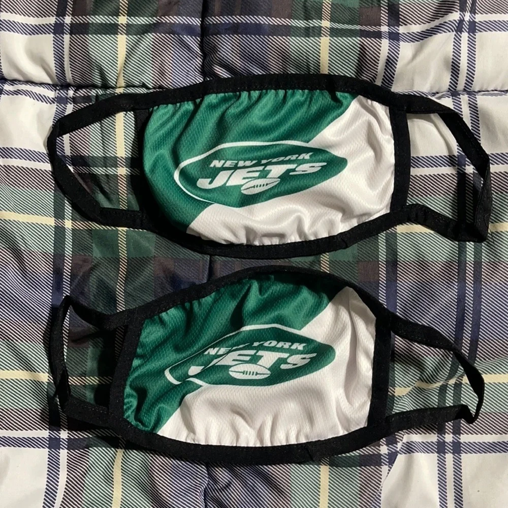 New set/2 NY Jets face masks